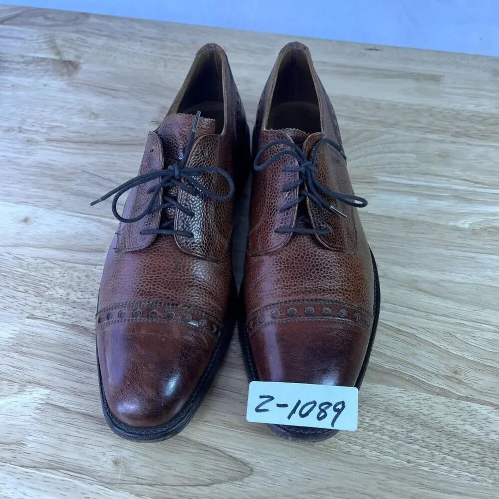 Florsheim Shoes Mens 10 Lace Up Oxfords Battalion Faconnable Leather England